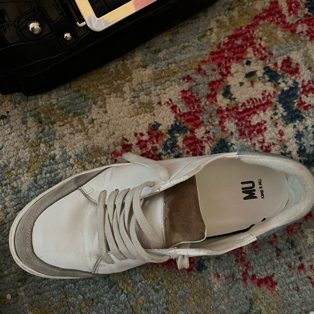 MU White and Gray Women's Sneakers Mu 01